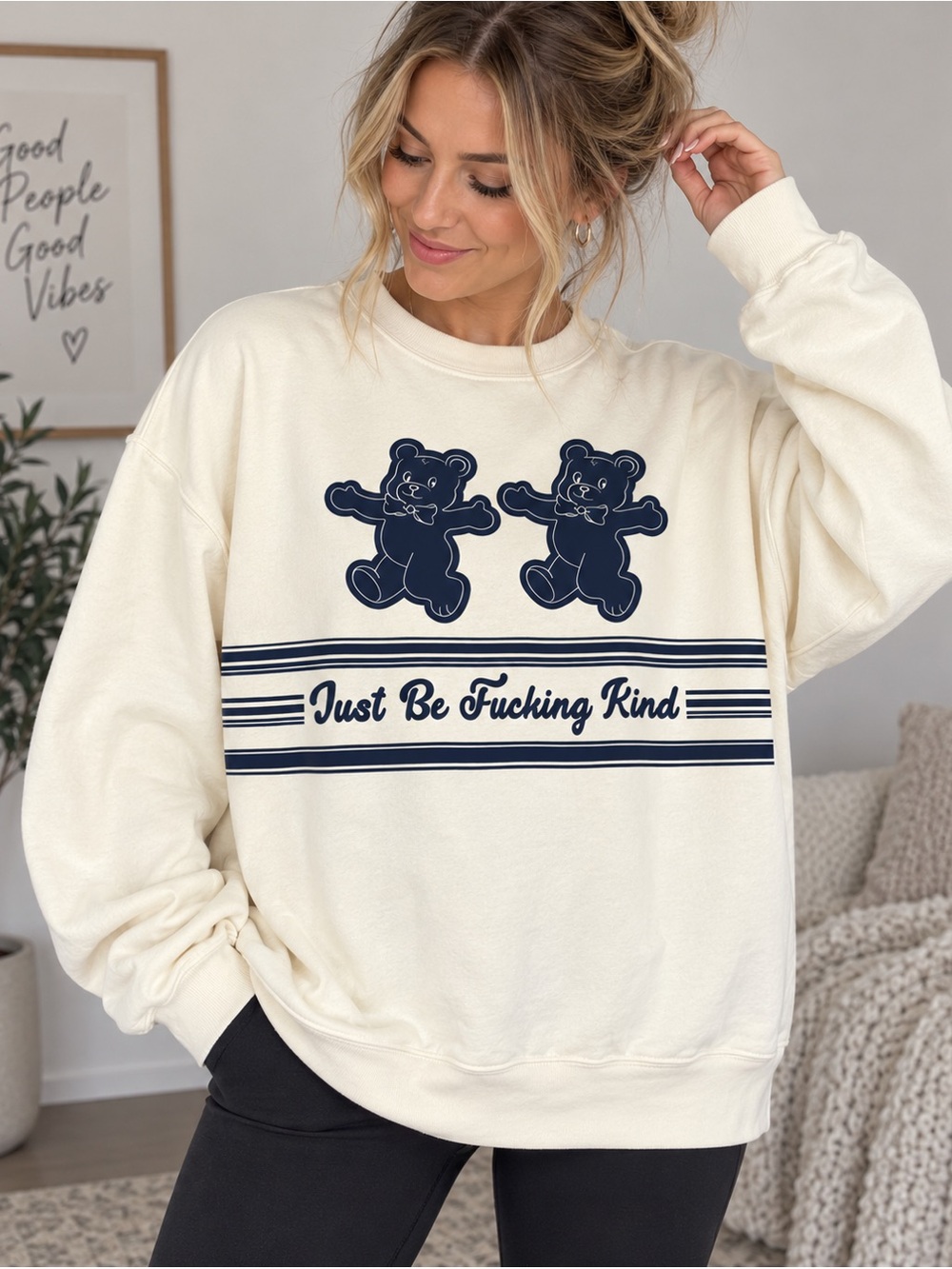 The Mayfair Group “Just Be Fucking Kind” Crewneck Sweatshirt – One Size